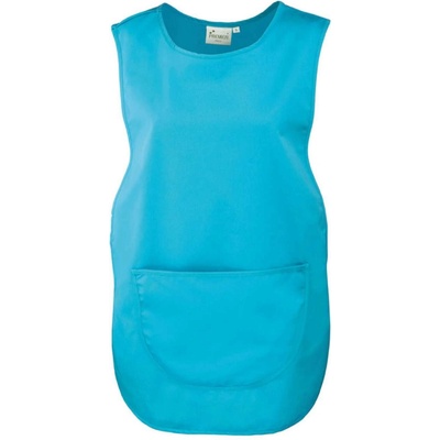 Premier Tabard zástěra s kapsou a zapínáním Clean tyrkysová