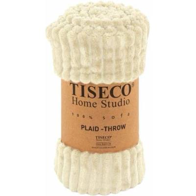 Tiseco Home Studio Ribble deka béžová bílá 130x160