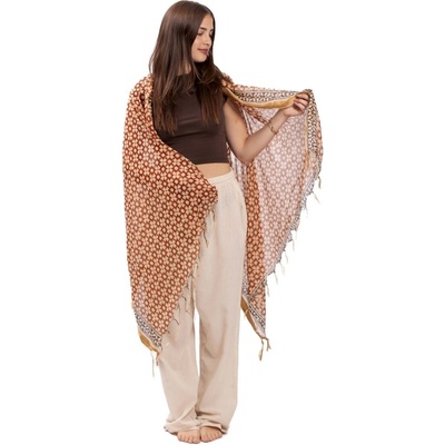 Sarong / šátek JALA / hnědý ornament I. – Hledejceny.cz