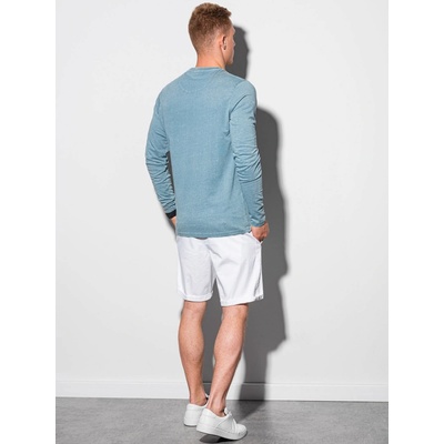 Ombre Clothing pánské basic tričko s dlouhým rukávem Konrad světle modrá