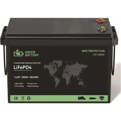 Baterie LiFePO4 12,8V 300Ah, 3840Wh, BMS, Lithium-železo-fosfátová baterie (Náhrada za trakční baterie, lithiová baterie, BMS, LiFePO4 baterie, solární baterie)