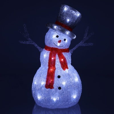 Retlux RXL 436 Vánoční dekorace sněhulák akryl 40LED 45cm CW