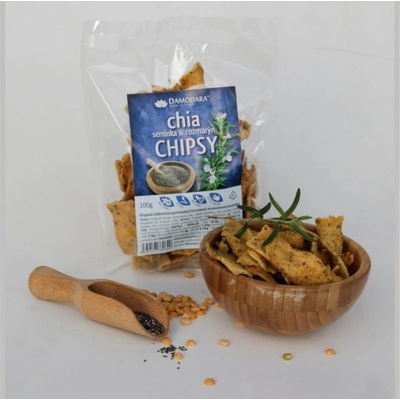 Damodara Chipsy s chia semínky a rozmarýnem 100g