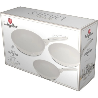 BERLINGERHAUS Sada pánví s titanovým povrchem 3 ks Sahara Marble Collection BH-8398