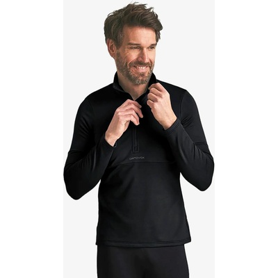 Ortovox Fleece Light Zip Neck black raven