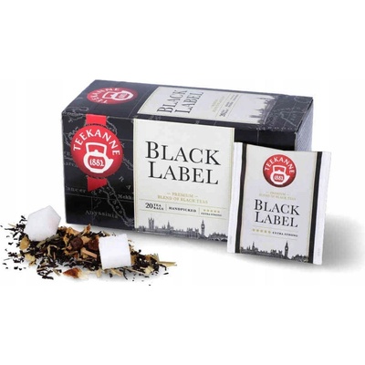 Teekanne Black Label čierny čaj vo vrecúškach 40 g