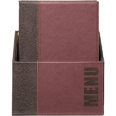 SECURIT Box s jedálenskými lístkami Trendy - vínová MC-BOX-TRA4-WR