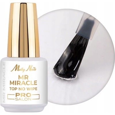 Hybridní Top MOLLYNAILS 15g Mr. Miracle Pro Salon Clear No Wipe