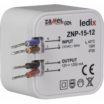 Zamel Napájecí zdroj LED do zapuštěné krabice 12V DC 15W (LDX10000030)