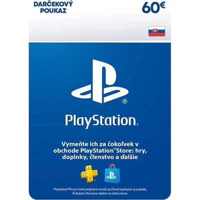 Playstation darčekový poukaz 60 € SK