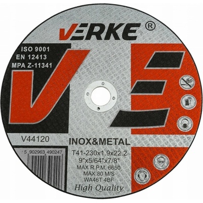 Verke Rezný kotúč 230 x 1,9 x 22,2 mm V44120