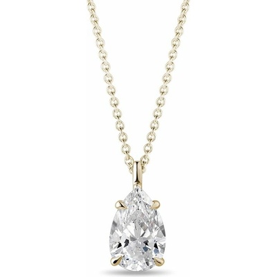 Klenota Náhrdelník z o žltého zlata s lab grown diamantom N0870753