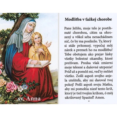 Obrázok lam. (Sv. Anna) s modlitbou (35)