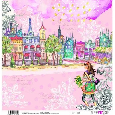 Scrapbookový papír TRENDY GIRL - Scrap paper TRENDY GIRL