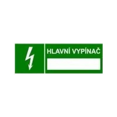 Manutan Informační bezpečnostní tabulka - Hlavní vypínač, samolepicí fólie
