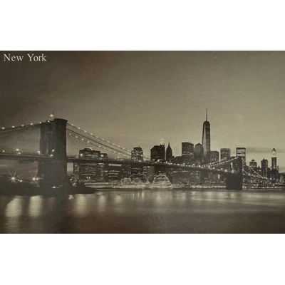 Pohlednice Manhattan Bridge - černobílá