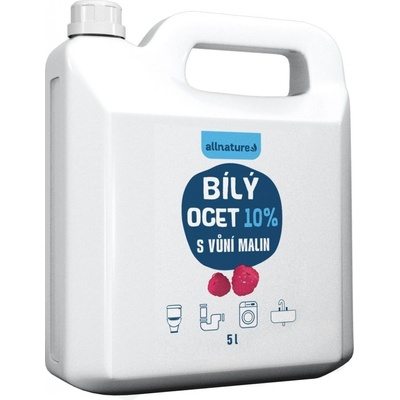 Allnature Biely ocot 10% s vôňou malín 5000 ml