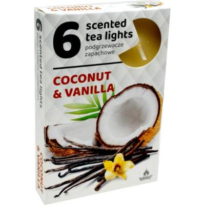 Admit Tea Lights Coconut-Vanilla 6 ks