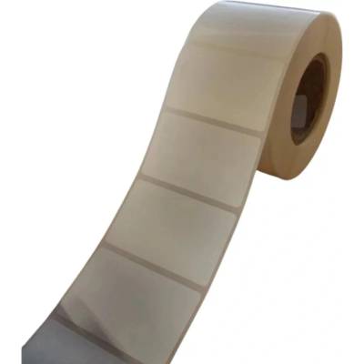 Plastová Etiketa 40 mm x 20 mm, Polypropylén, Biela, Dutinka 40 mm, 2000 ks/kotúč, Permanentné lepidlo, Priemer kotúča 93 mm