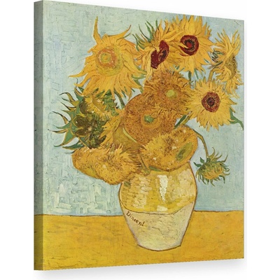 Obraz na plátne Vincent van Gogh - Váza s dvanástimi slnečnicami - 60x80 cm