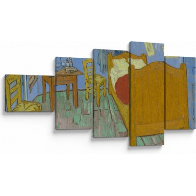 Obraz - Vincent van Gogh, The Bedroom, reprodukcia, päťdielne 110x60 cm
