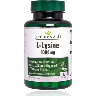 Natures Aid L-Lyzín 1000 mg 60 tabliet