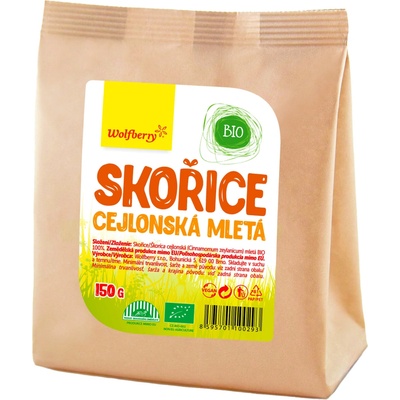Wolfberry Skořice Cejlonská mletá BIO 150 g – Hledejceny.cz