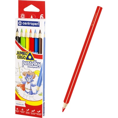 Centropen pastelky 9522 Jumbo trojhranné 6 ks