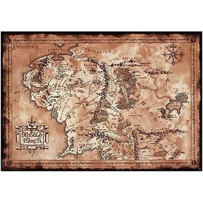 Abysse Corp Lord of the Rings Middle-earth Map Poster 91,5 x 61 cm