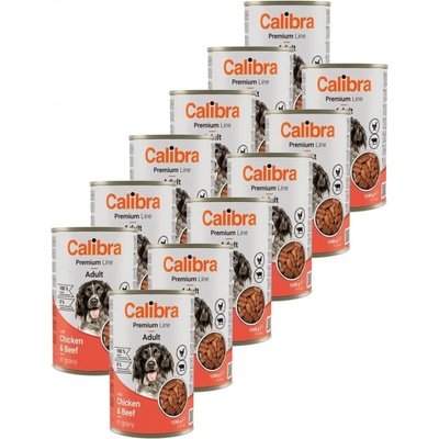 Calibra Dog Premium Adult with Chicken & Beef 12 x 1240 g