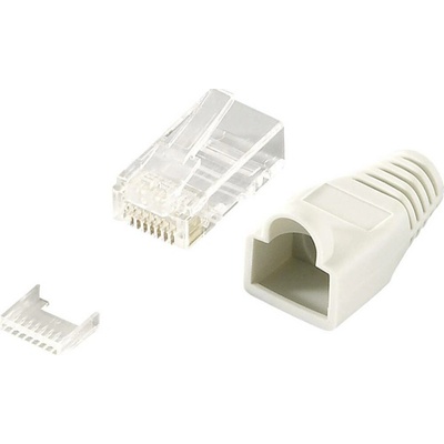 LogiLink MP0023 Konektor RJ45 CAT 6, nestienený MP0023 zástrčka, rovná Počet pólov: 8P8C Počet pólov 8P8C sivá 100 ks