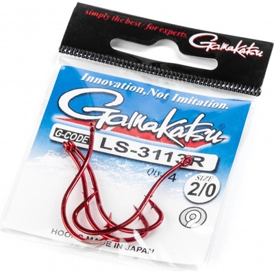 Gamakatsu LS-3113R Hooks Red vel.4 25 ks