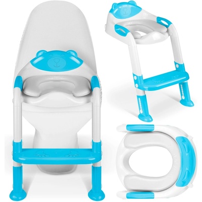 Ricokids 729200 Dětské WC sedátko se schůdky medvídek, modrá