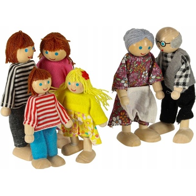 Woody Panenky do domečku 6 ks rodinka