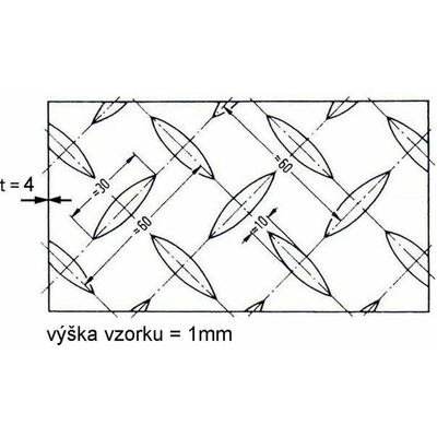 Plech lístek černý 4 mm (1×2 m)