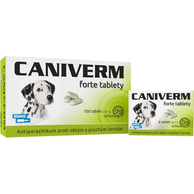 Caniverm forte tablety na odčervenie psov 100 tbl 0,7 g