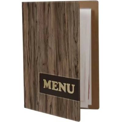 SECURIT Jedálny lístok Design A4 - wood MC-DRA4-WOOD