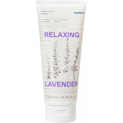 Korres Relaxing Lavender relaxačné telové mlieko na noc 200 ml