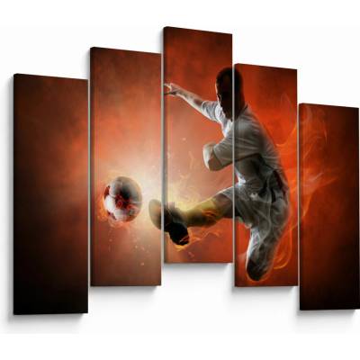 Obraz - Futbalista, päťdielne 125x90 cm