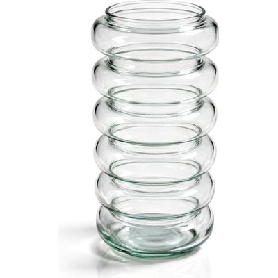 GastroKitchen Sklenená váza - rebrovaná - Ø 13,5 cm | Gastrokitchen