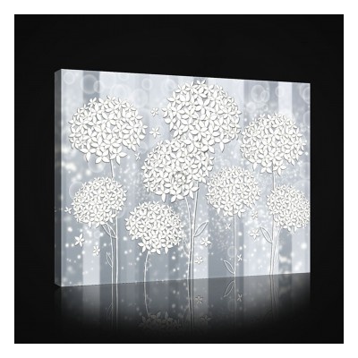 Obraz na plátne obdĺžník - OB0993 - Biele kvety 100cm x 75cm - O1