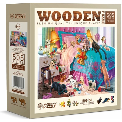 WOODEN CITY Dřevěné Nezbedná štěňata 505 dílků