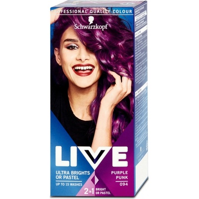Schwarzkopf Live Ultra Brights or Pastel barva na vlasy 094 Purple Punk