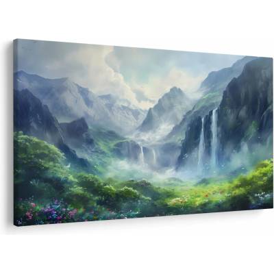 Obraz - Údolie vodopádov, jednodielne 150x100 cm