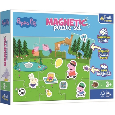 Trefl Magnetické Peppa a její zábava Peppa Pig v krabici 28,5x22x5cm 12 dílků