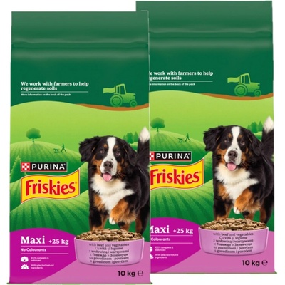 Friskies Maxi krmivo adult s hovězím masem a zeleninou 2 x 10 kg