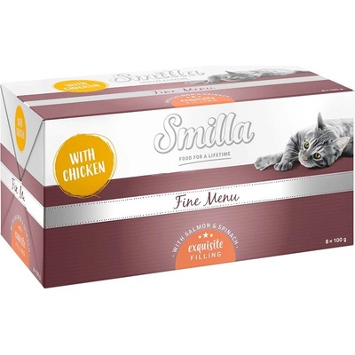 Smilla Fine Menu s náplňou kuracie s lososom a špenátom 8 x 100 g