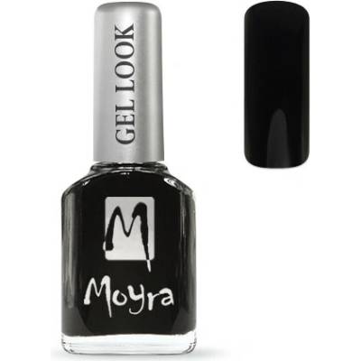 Moyra Gel Look lak na nechty 943 Nina 12 ml – čierny gel effect