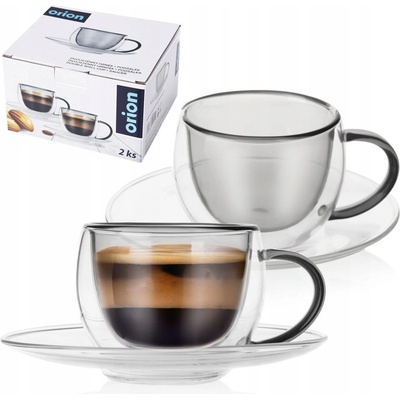 ORION Šálka s tanierikom Double espresso 2 x 100 ml