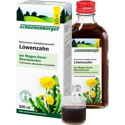 Bio čerstvá rastlinná šťava Schoenenberger Smotánka lekárska 200 ml